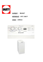 Brandt WTC 1065 F Guide D'installation Et D'utilisation