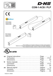 D+H CDM-1-PLP Notice Originale