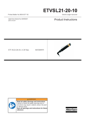 Atlas Copco ETVSL21-20-10 Notice D'utilisation Du Produit