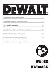 DeWalt DW088CG Traduction De La Notice D'instructions Originale