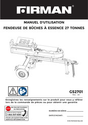 Firman GS2701 Manuel D'utilisation