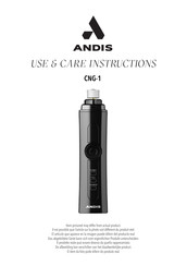 Andis CNG-1 Instructions D'utilisation Et D'entretien