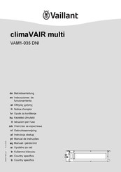 Vaillant climaVAIR multi VAM1-035 DNI Notice D'emploi