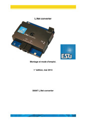 Esu L.Net converter Montage Et Mode D'emploi