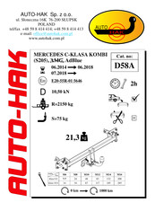 AUTO-HAK D58A Instructions De Montage