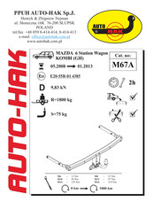 AUTO-HAK M67A Instructions De Montage