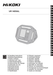 Hitachi UR 18DSAL Mode D'emploi