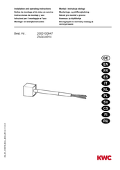 KWC AQUA3000OPEN ZAQUA014 Notice De Montage Et De Mise En Service
