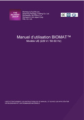 RICHWAY Biomat Professional Manuel D'utilisation