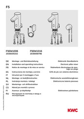 KWC 2030059796 Notice De Montage Et De Mise En Service