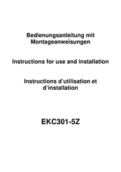 Exquisit EKC301-5Z Instructions D'utilisation Et D'installation