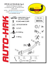 AUTO-HAK D33A Instructions De Montage