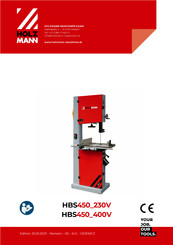 HOLZMANN MASCHINEN HBS450 400V Mode D'emploi