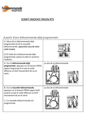 Somfy SMOOVE ORIGIN RTS Mode D'emploi
