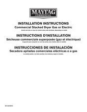 Maytag Commercial MLE26PRFZW Instructions D'installation