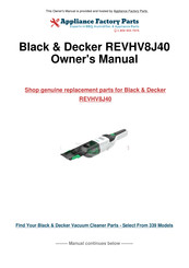 Black & Decker REVHV8J40 Mode D'emploi