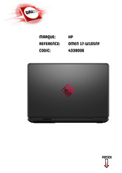 HP OMEN 17-W105NF Manuel De L'utilisateur