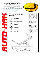 AUTO-HAK M68V Mode D'emploi