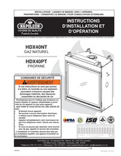 Napoleon HDX40NT Instructions D'installation Et D'opération