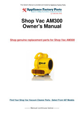 Shop-Vac AM300 Manuel D'utilisation