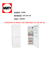 Haier CFE 628 CW Manuel D'utilisation