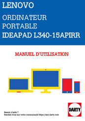 Lenovo Ideapad L340-15APIRR Guide D'utilisation