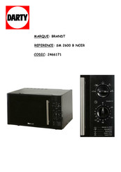 Brandt SM 2600 B Notice D'utilisation Et D'installation