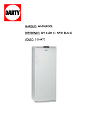 Whirlpool WV 1600 A+ NFW Mode D'emploi