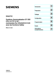 Siemens CPU 317TF-2 DP Mise En Route