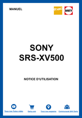 Sony SRS-XV500 Guide D'aide