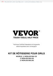 VEVOR JY-MON-DG1080-120 Mode D'emploi