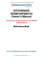 KitchenAid 5KSM150PSBCV4 Mode D'emploi