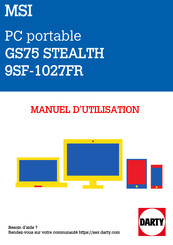 MSI GE75 9SF-1027FR Manuel D'utilisation