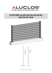 Aluclos CLOTURE ALUCLIN-ALUCLIN XL Notice De Pose