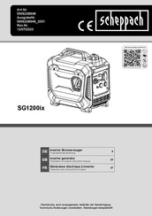 Scheppach SG1200ix Traduction Des Instructions D'origine