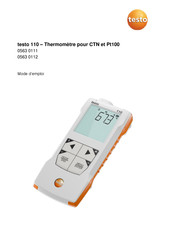 TESTO 0563 0112 Mode D'emploi