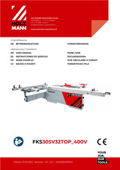 HOLZMANN MASCHINEN FKS305V32TOP 400V Mode D'emploi