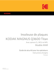 Kodak MAGNUS Q3600 Titan Instructions D'origine