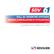 Sinclair SDV 6 SWC-62 Manuel D'installation Et D'utilisation