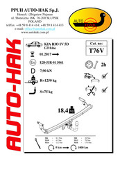 AUTO-HAK T76V Instructions De Montage