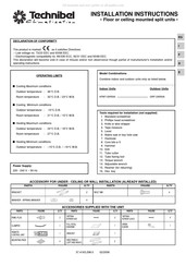 Technibel Climatisation GRF126R5IA Notice D'installation