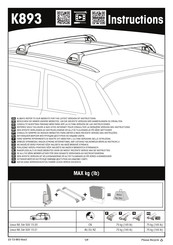 Yakima K893 Instructions