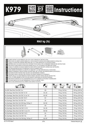 Yakima K979 Instructions