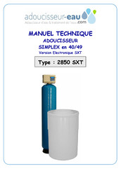 ADOUCISSEUR 2850 SXT Manuel Technique