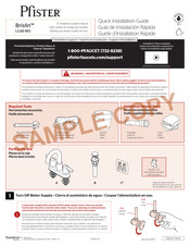 Pfister Brislin LG48-BI0 Guide D'installation Rapide