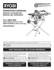 Ryobi RTS22 Manuel D'utilisation