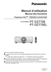 Panasonic PT-DZ770E Manuel D'utilisation