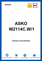 Asko W2114C.W/1 Notice D'utilisation