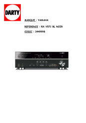 Yamaha RX-V571 BL Mode D'emploi