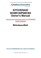 KitchenAid 5KSM150PSBCB4 Mode D'emploi